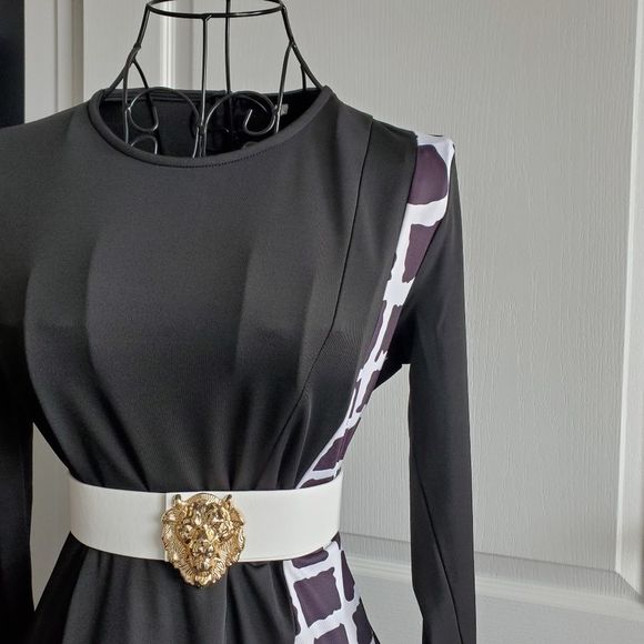 Black and white office dress - Picture 6 of 7